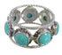 Southwest Turquoise Sterling Silver Ring Size 7-1/4 YX94006